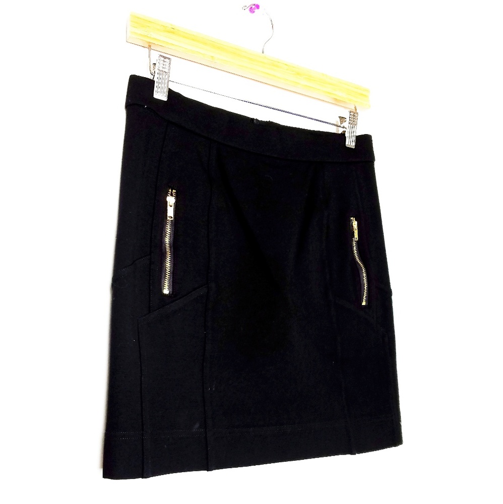 Marc by Marc Jacobs black mini skirt gold zippers - Picture 2 of 8